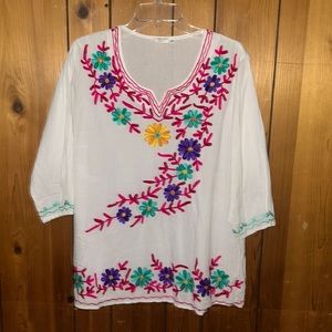 💜Knitted floral bohemian Top